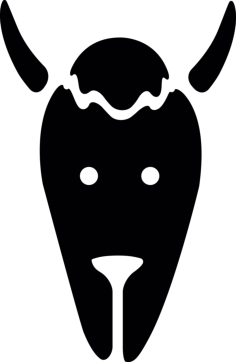 Bison Head Line Art Svg Vector, Free Vectors File